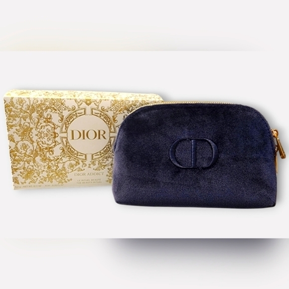 Dior Handbags - NIB DIOR Trousse Pouch, Navy/Gold